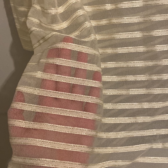 Vintage Sheer White Dress and Gold Detail - Picture 4 of 5